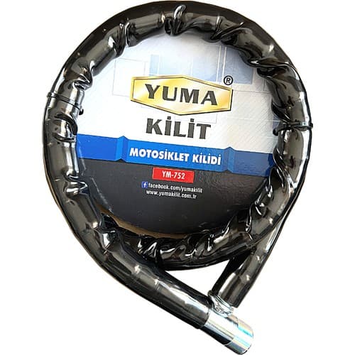Yuma Motorsiklet Kilidi(752) Körüklü/Boy 120 Cm Çap 22 Mm