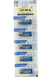 Yuma 23A Alkalin Pil 12V 5'li Kartela